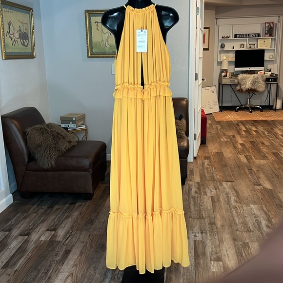 Zara Dress | Yellow | Size M | sleeveless | elastic waist | Never Worn - Picture 6 of 10